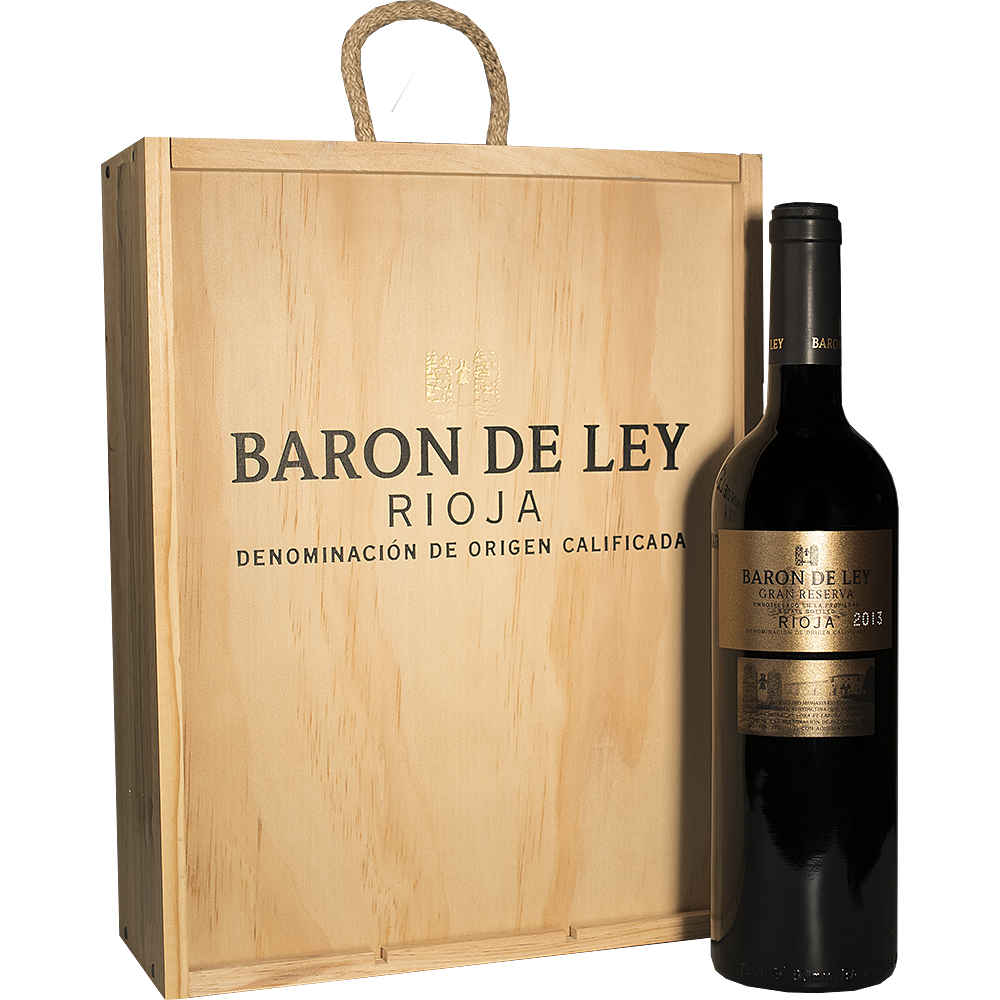 199087 Baron De Ley Gran Reserva 75cl Caja de Madera de 3 Botellas - Imagen 1